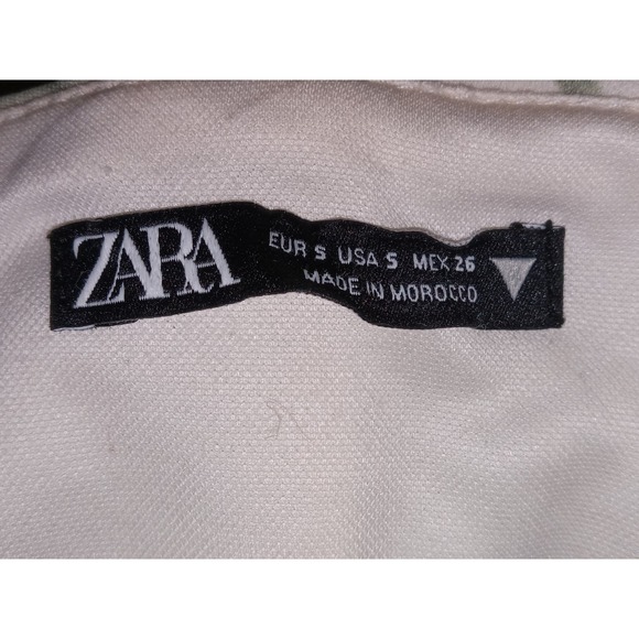 Zara Corset Top Sz S Romantic Pink Purple Green Floral Strapless‎ Regencycore - Picture 4 of 4